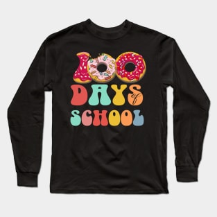 100th days of school girls boys Funny kindergarten Teachers Long Sleeve T-Shirt